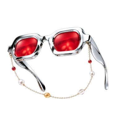 Illustration chromée de lunettes